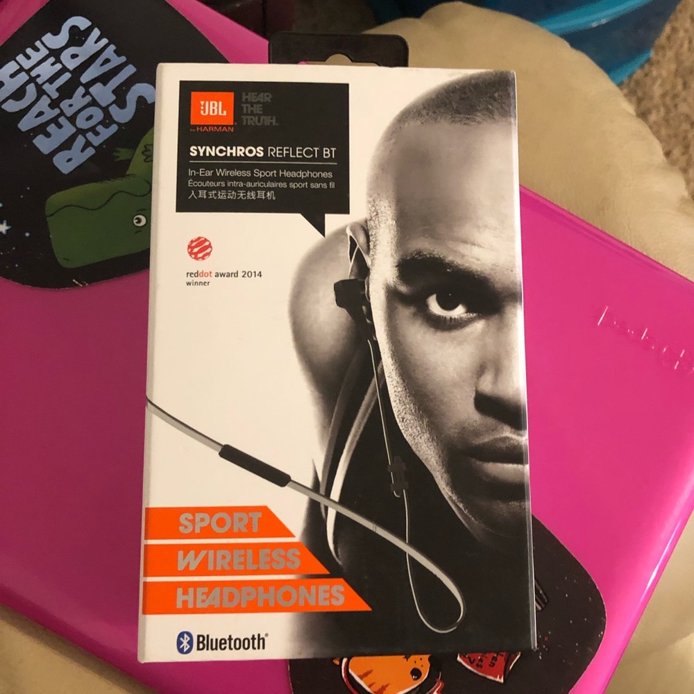JBL REFLECT wireless earbuds.